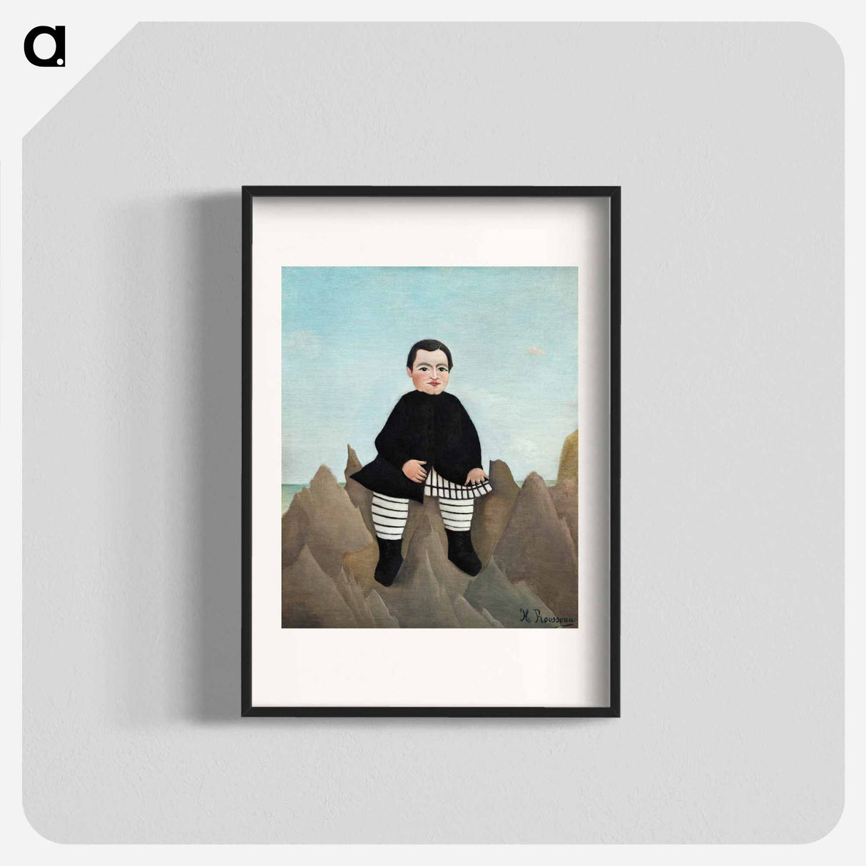 アートポスター-Boy on the Rocks - アンリ ルソー Poster.