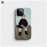 Boy on the Rocks - アンリ ルソー Phone Case.