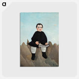 アートポストカード-Boy on the Rocks - アンリ ルソー Postcard.