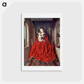 アートポストカード-The Lucca Madonna - ヤン ファン エイク Postcard.