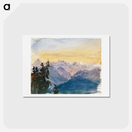 アートポストカード-View from Mount Pilatus - ジョン シンガー サージェント Postcard.