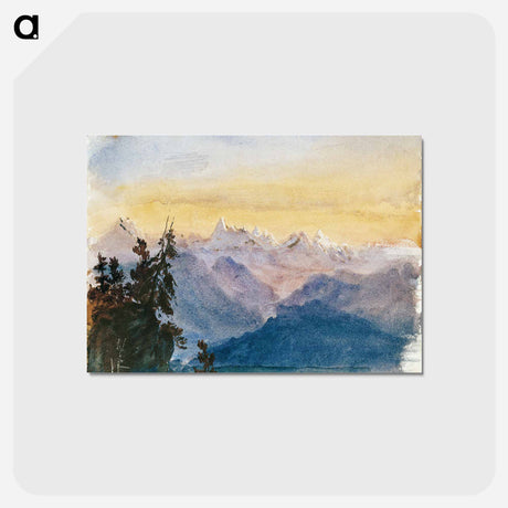 アートポストカード-View from Mount Pilatus - ジョン シンガー サージェント Postcard.