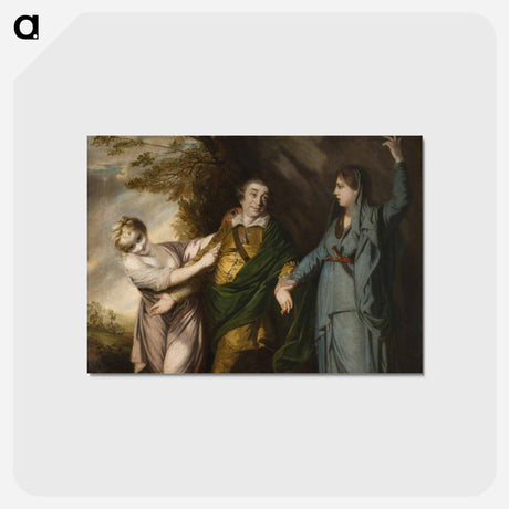 アートポストカード-Garrick Between Tragedy and Comedy - ジョシュア レノルズ Postcard.