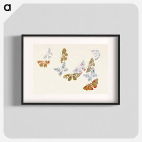 アートポスター-Japanese butterfly - 神坂 雪佳 Poster.