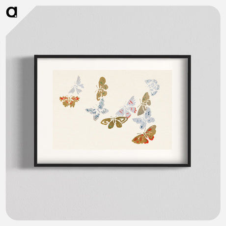 Kamisaka Sekka(神坂 雪華) - Japanese butterfly - 神坂 雪華 Poster. - artgraph.「アートをもっと気軽に」世界の名画やアート作品をポスターなど身近なアイテムにプリントして販売するサイト「artgraph.」ポスター、アートフレーム、スマホケース、ノート…etcなど多くの製品を用意しております。専属アーティストの作品もあり、ここだけしか買えないアートに出会えます。│