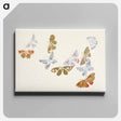 アートパネル-Japanese butterfly - 神坂 雪佳 Canvas.