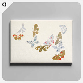 アートパネル-Japanese butterfly - 神坂 雪佳 Canvas.