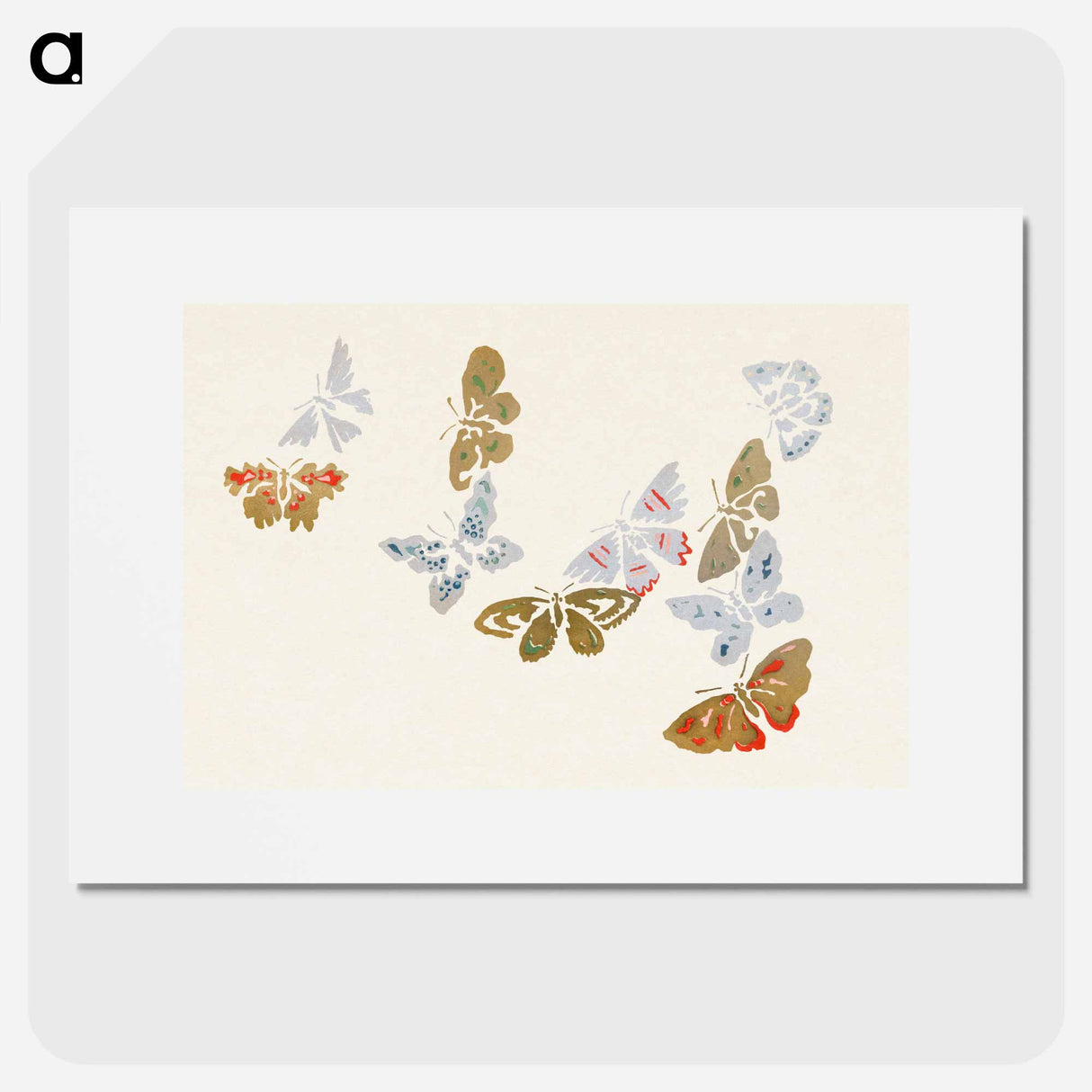 Japanese butterfly - Kamisaka Setsuka Poster.