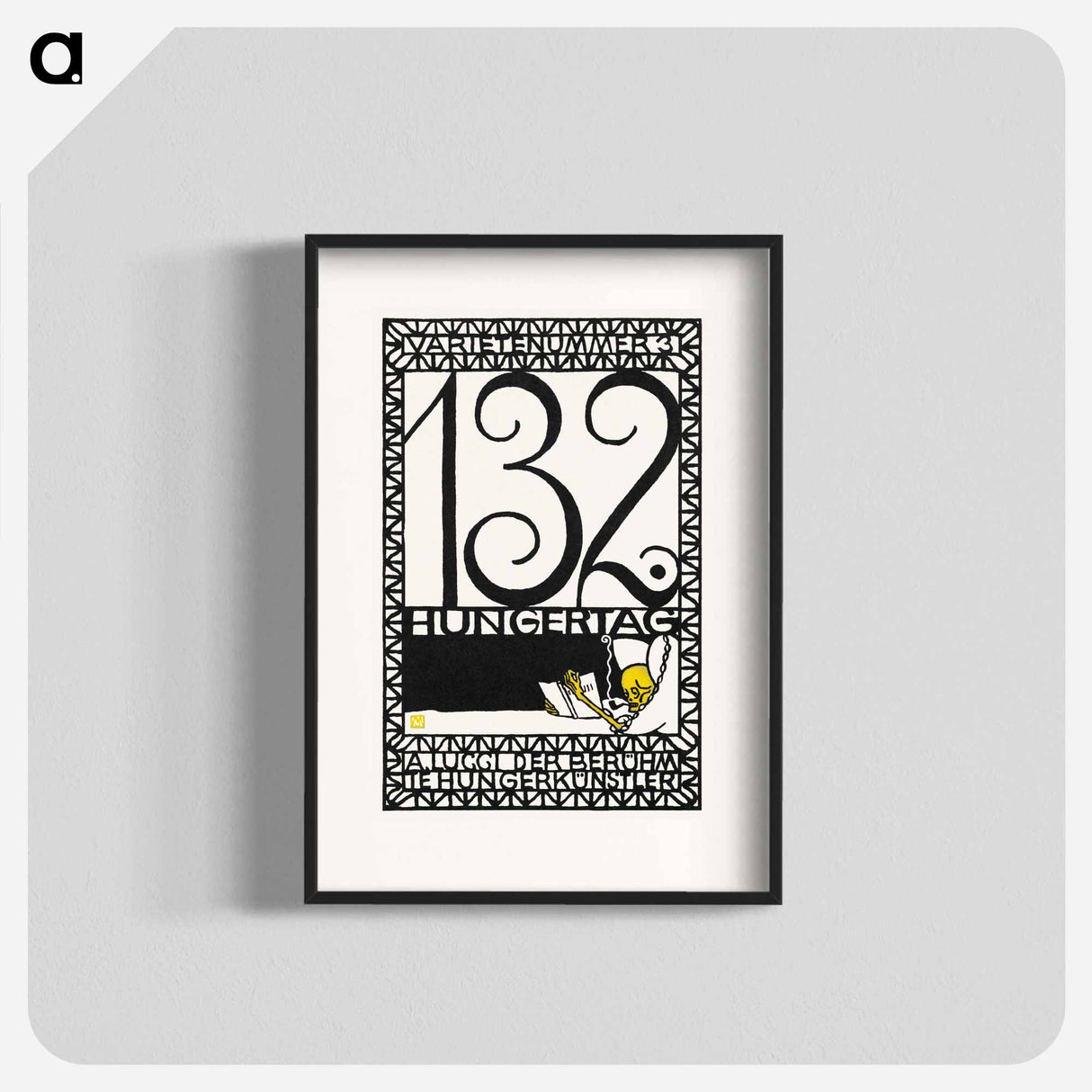 Variety Act 3: 132nd Day of Fasting, A. Lucci the Famous Hunger Artist - Moritz Jung Poster.