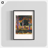 Landscape with a Pig and a Horse - Paul Gauguin Poster.