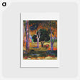 アートポストカード-Landscape with a Pig and a Horse - ポール ゴーギャン Postcard.