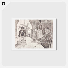 アートポストカード-The Dining Room - ポール シニャック Postcard.