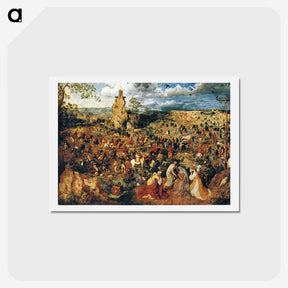 アートポストカード-The Procession to Calvary - ピーター ブリューゲル Postcard.
