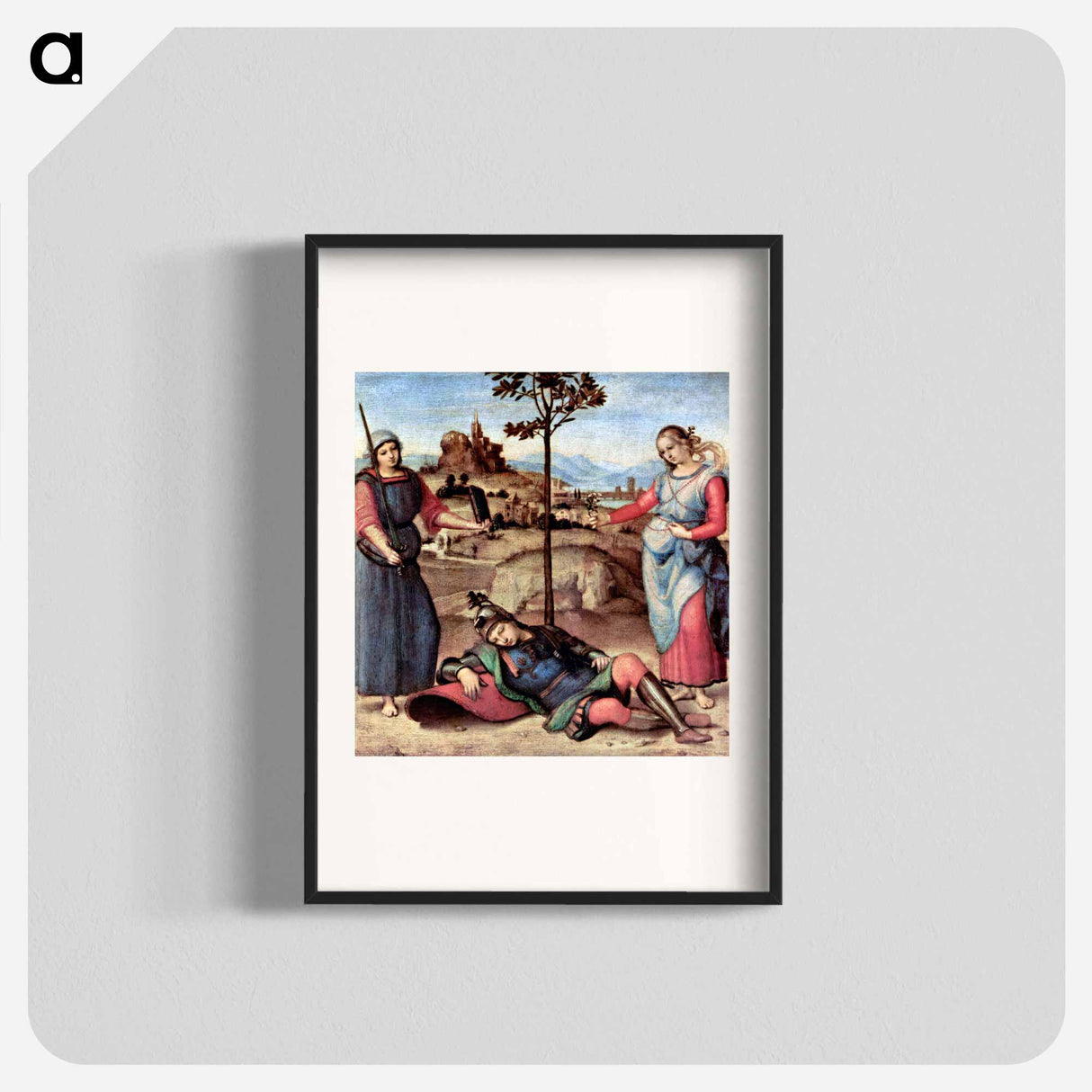 An Allegory (Vision of a Knight) - ラファエロ サンティ Poster.