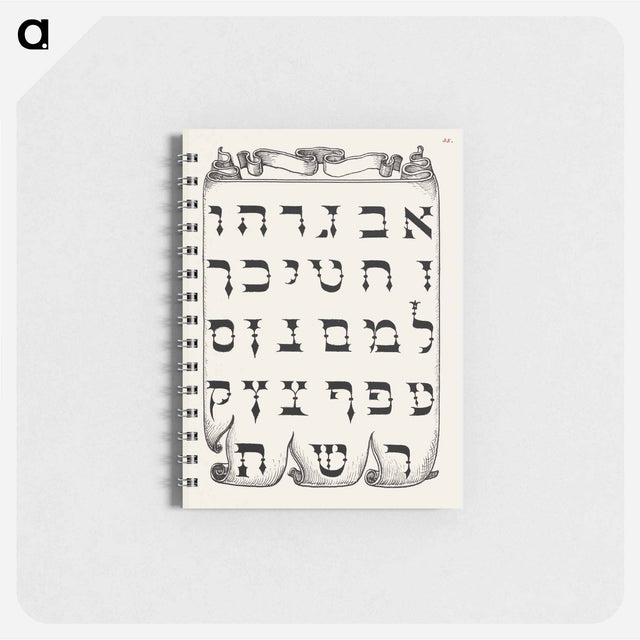 アートメモ帳-The Hebrew Alphabet from Mira Calligraphiae Monumenta or The Model Book of Calligraphy
 - 書道のお手本 Memo.