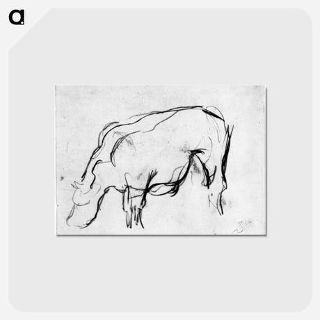 アートポストカード-Composition (The Cow) - テオ ファン ドゥースブルフ Postcard.