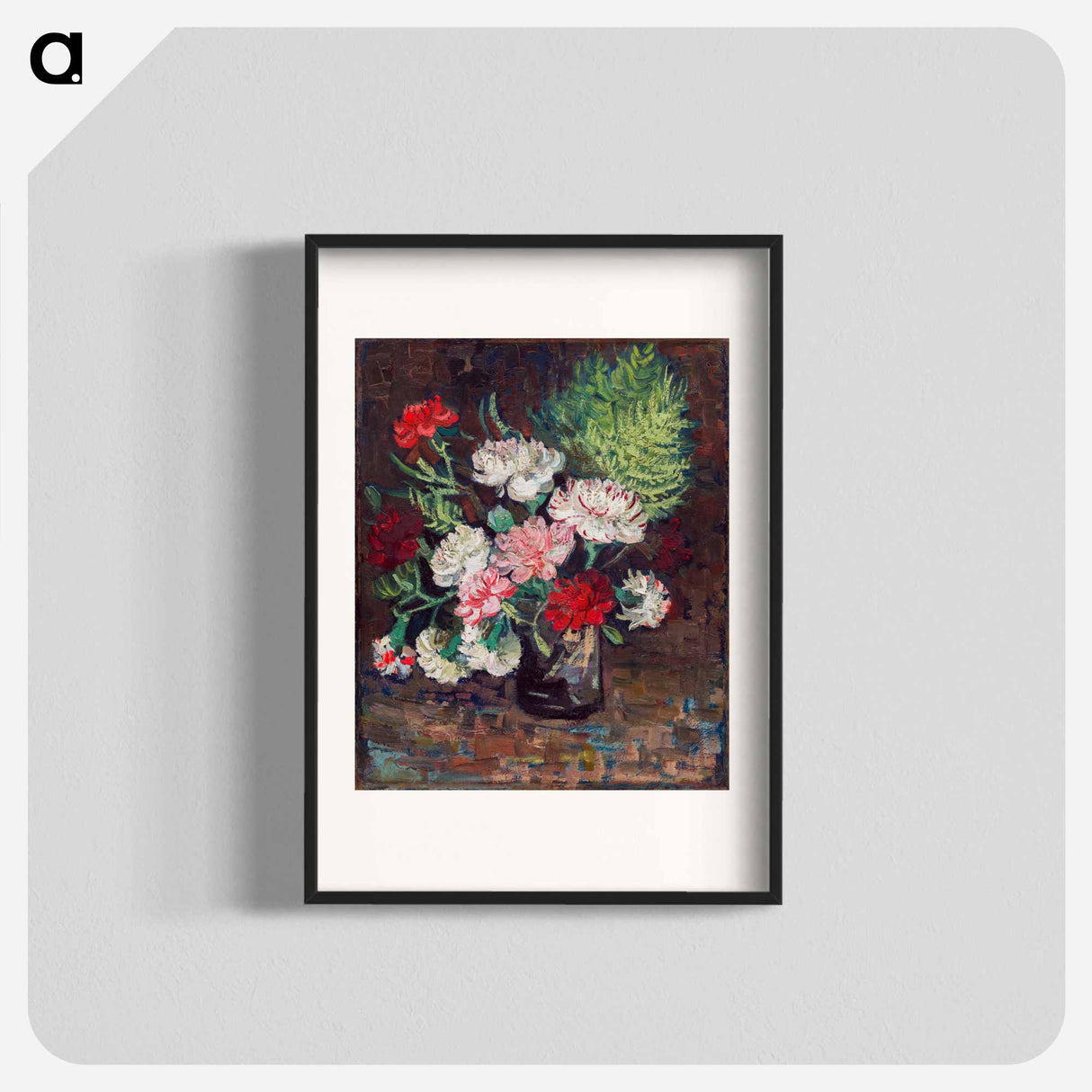 Vase with Carnations - フィンセント ファン ゴッホ Poster.