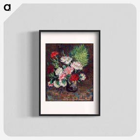 アートポスター-Vase with Carnations - フィンセント ファン ゴッホ Poster.