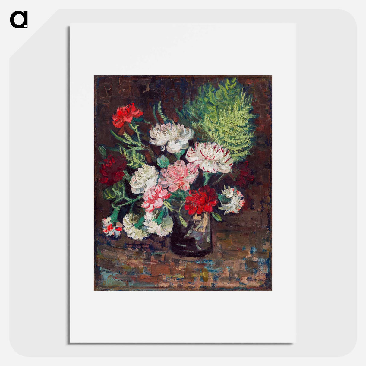 Vase with Carnations - フィンセント ファン ゴッホ Poster.