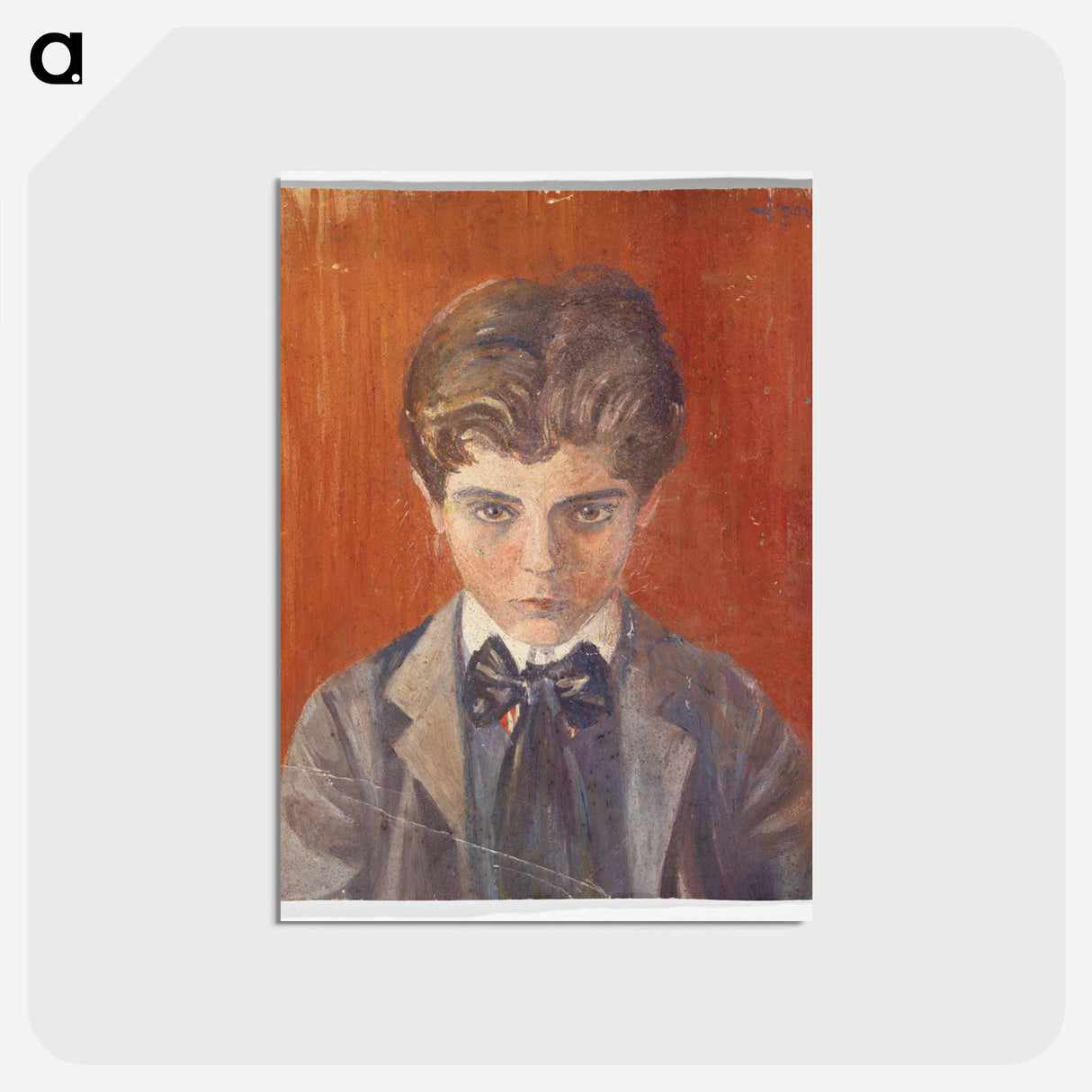 アートポストカード-Selbstbildnis vor rotem Hintergrund
 - ウィーン博物館 Postcard.