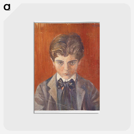 アートポストカード-Selbstbildnis vor rotem Hintergrund
 - ウィーン博物館 Postcard.