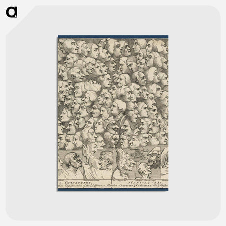 アートポストカード-Characters and Caricaturas - ウィリアム ホガース Postcard.