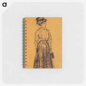 アートメモ帳-Woman in Black Hat and Black Skirt - ウィリアム ジェームス グラッケンズ Memo.