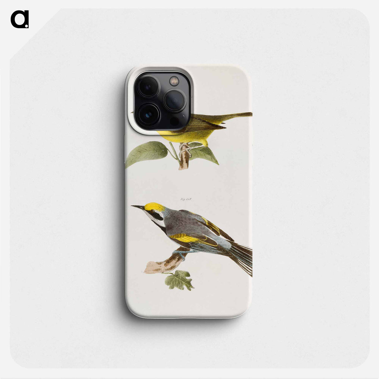 The Gren Black-capped Warbler (Wilsonia pusilla) 118. The Golden-winged Warbler (Vermivora chrysoptera) illustration from Zoology of New York by - ニューヨークの動物学 Phone Case.