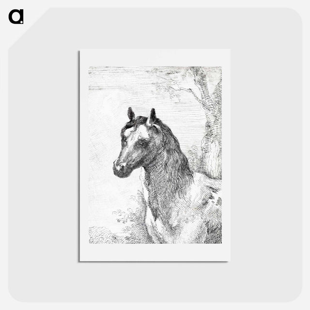 アートポストカード-Head of a horse - アールト シューマン Postcard.