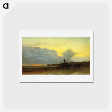 アートポストカード-Coastal View, Newport - アルバート ビアスタット Postcard.