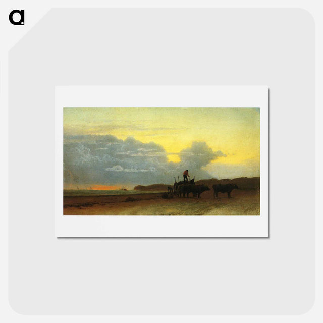 アートポストカード-Coastal View, Newport - アルバート ビアスタット Postcard.