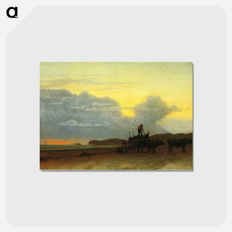 アートポストカード-Coastal View, Newport - アルバート ビアスタット Postcard.