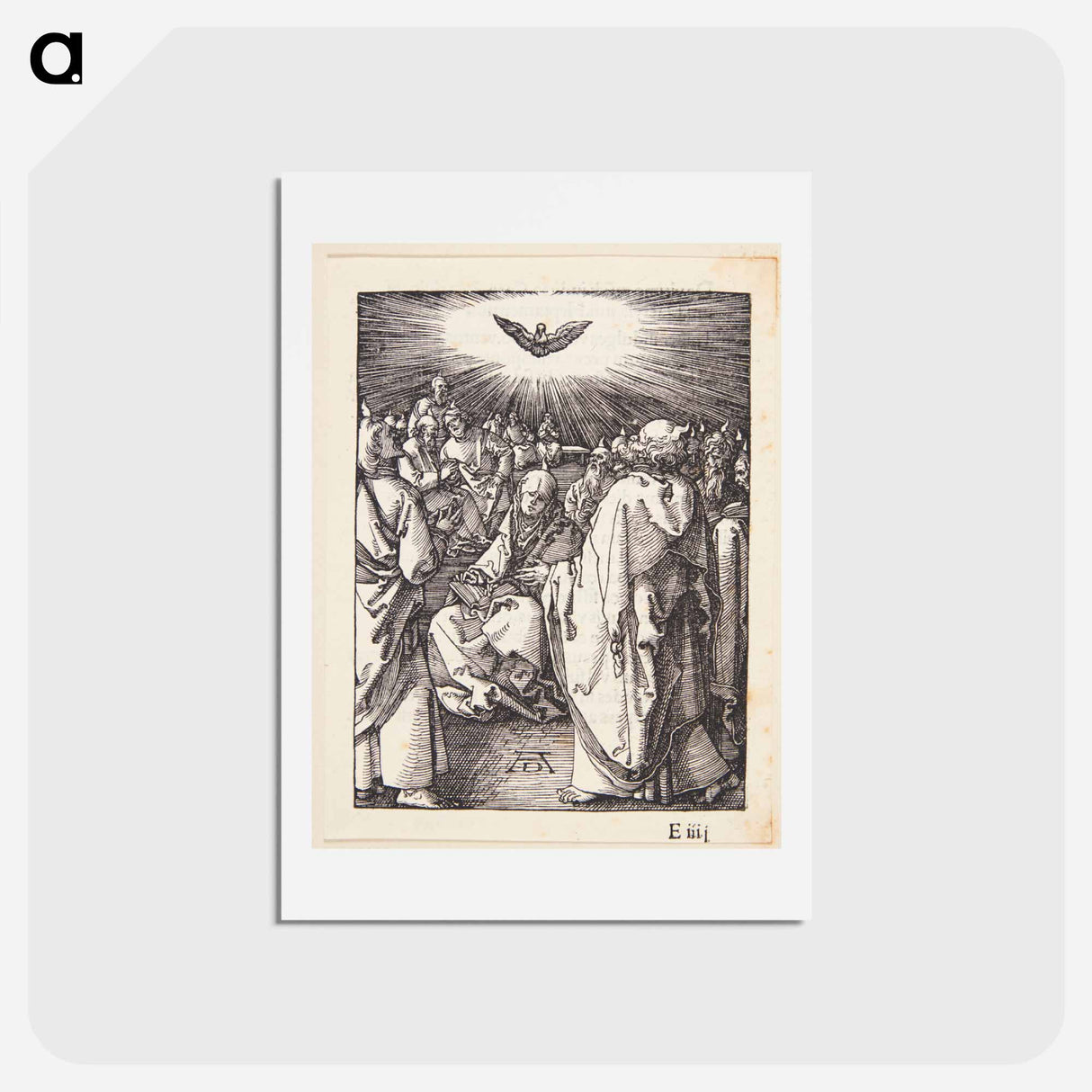 アートポストカード-The Holy Spirit appears on Pentecost - アルブレヒト デューラー Postcard.
