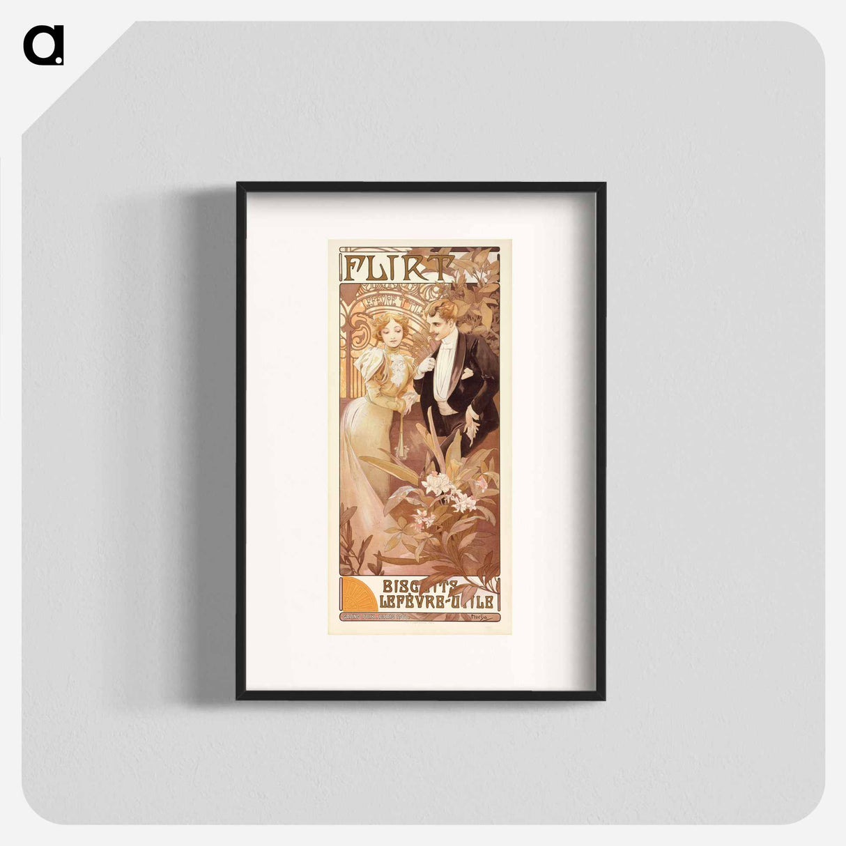 Flirt - Alphonse Mucha Poster.