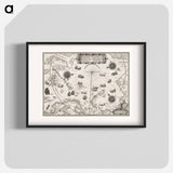 Kaart van het Noordpoolgebied - アンティーク地図 Poster.