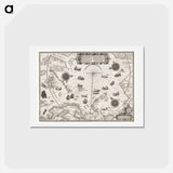 アートポストカード-Kaart van het Noordpoolgebied - アンティーク地図 Postcard.
