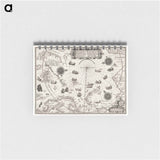 Kaart van het Noordpoolgebied - アンティーク地図 Memo.