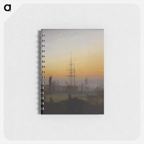 アートメモ帳-Ships at the port of Greifswald - カスパー ダーヴィト フリードリヒ Memo.