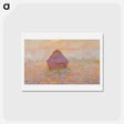 アートポストカード-Grainstack, Sun in the Mist - クロード モネ Postcard.