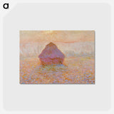 アートポストカード-Grainstack, Sun in the Mist - クロード モネ Postcard.