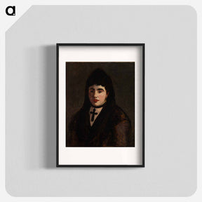 アートポスター-Spanish Woman Wearing a Black Cross
 - ダラス美術館 Poster.