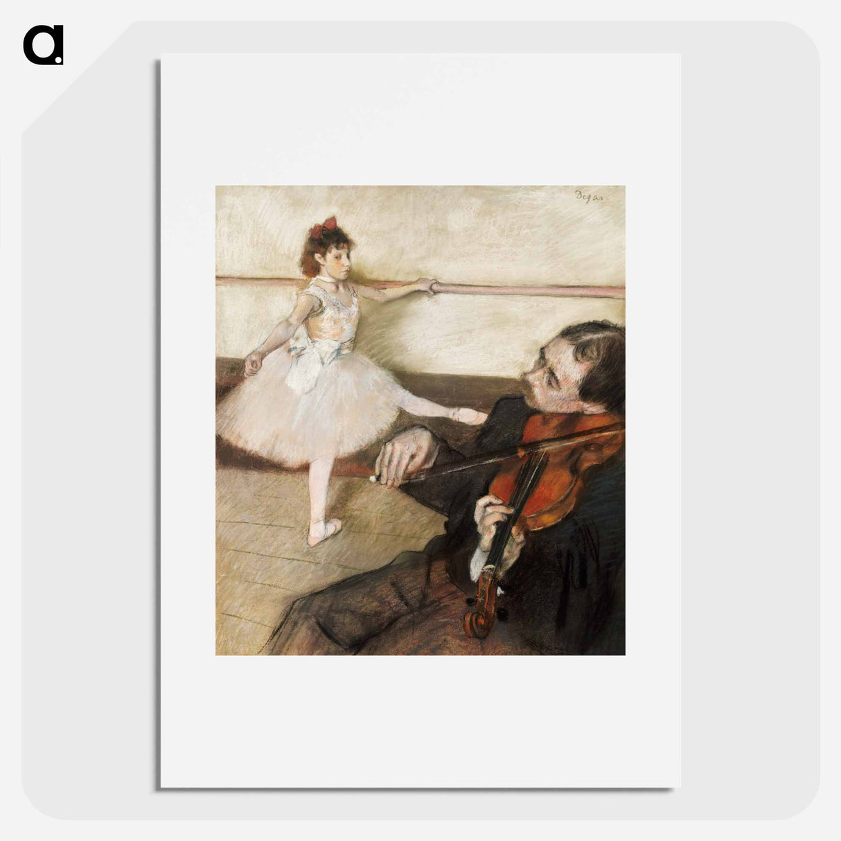 The Dance Lesson - Edgar Degas Poster.