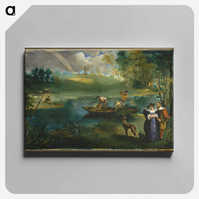 アートパネル-Fishing - エドゥアール マネ Canvas.