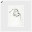 アートポストカード-Head of Woman with Eyes Closed - エドワード バーン ジョーンズ Postcard.