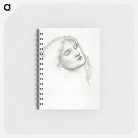 アートメモ帳-Head of Woman with Eyes Closed - エドワード バーン ジョーンズ Memo.