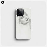 Head of Woman with Eyes Closed - エドワード バーン ジョーンズ Phone Case.
