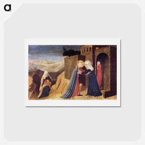 アートポストカード-Visitation - フラ アンジェリコ Postcard.