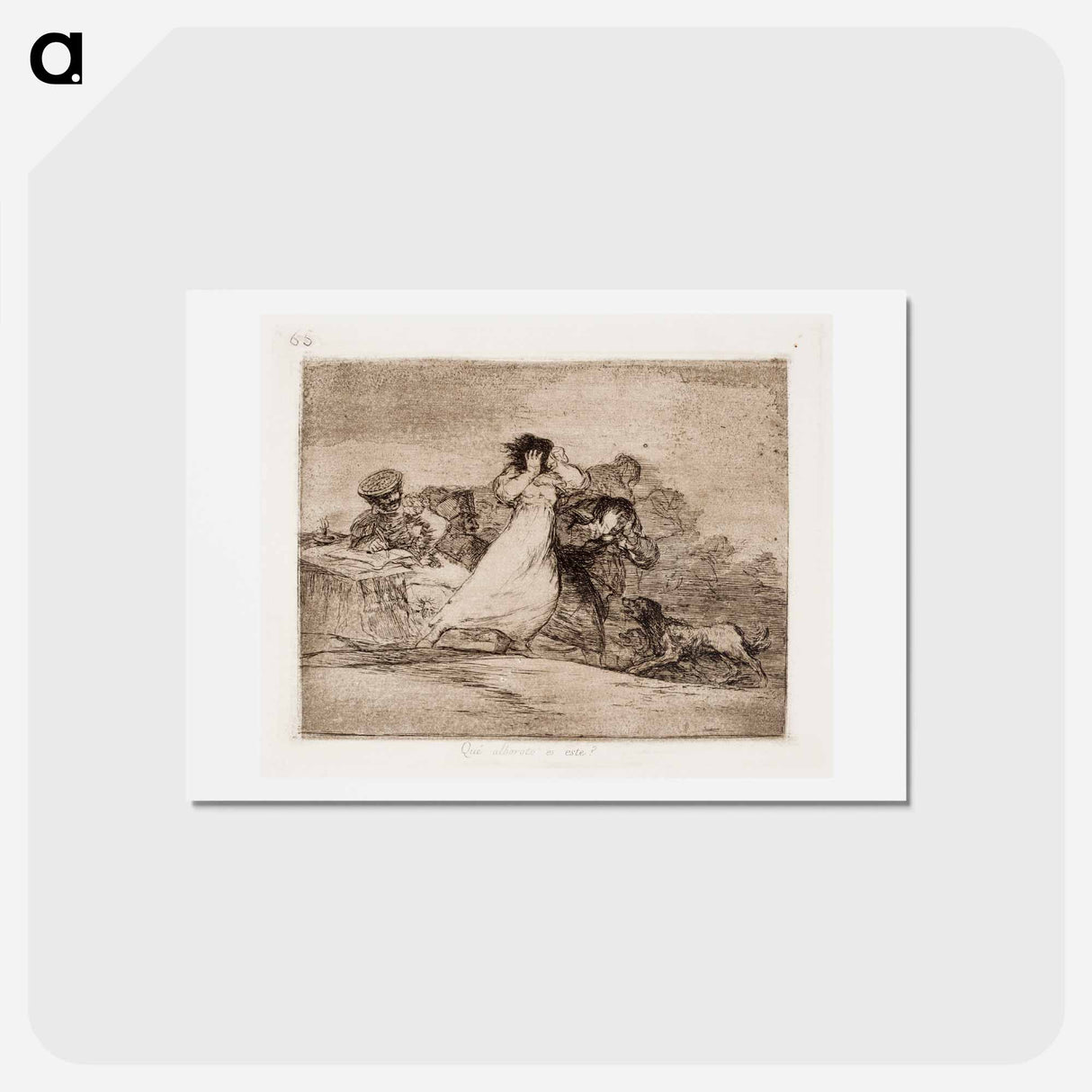 アートポストカード-Mitä meteliä tämä on? (qué alboroto es esté?) - フランシスコ デ ゴヤ Postcard.