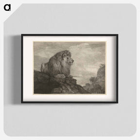 アートポスター-A Lion Resting on a Rock
 - ジョージ スタッブス Poster.