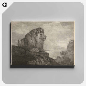 アートパネル-A Lion Resting on a Rock
 - ジョージ スタッブス Canvas.